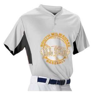  Alleson 506HCY Youth Two Button Custom Baseball Jerseys WH 