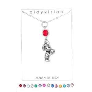  Clayvision Basketball Free Throw Girl Charm Necklace with 