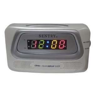    Sentry Multi Color Led Display AM/FM Clock Radio Electronics