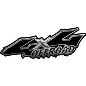  Wicked Series 4x4 Offroad Black Decals   4.25 h x 13.5 w 