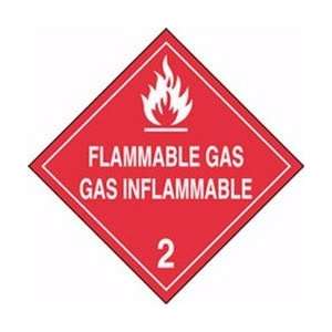 DOT Placards FLAMMABLE GAS / GAS INFLAMMABlE w/graphic 10 3/4 x 10 3 