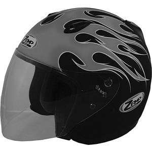  Zamp JS 1 Flame Helmet   Small/Matte Black Flame 