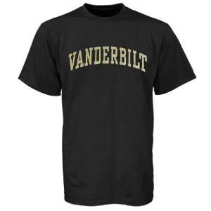  Vanderbilt Commodores Black Arch Logo T shirt Sports 