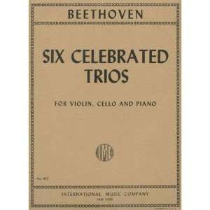  Beethoven Ludwig 6 Celebrated Trios Op1, 11, 70, 97, 121a 