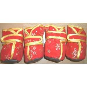 Chinese Style Dog Boots   Red    Pet 