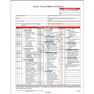  PARTSMART SMR200FSC3 Document, Annual Vehicle Inspection 