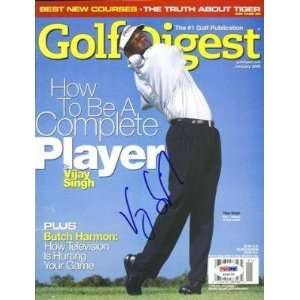 Vijay Singh Hand Signed Golf Digest 1/05 ~psa Dna Coa~   Autographed 