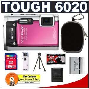 Olympus Stylus Tough 6020 Shockproof & Waterproof Digital Camera (Pink 