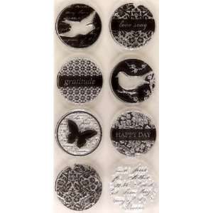   Art Clear Stamp Set Circle Birds By The Package Arts, Crafts & Sewing