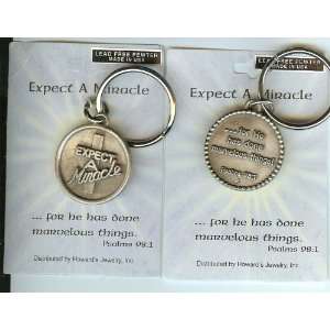  Expect a Miracle Pewter Keychain 