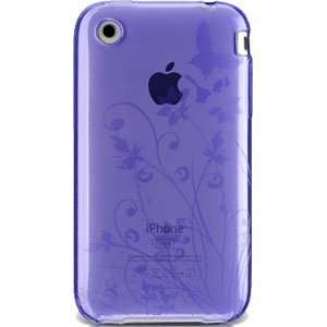  Crystal Silicone Skin Case (Purple Flower) for Apple 