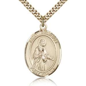 Gold Filled 1in St Remigius of Remis Medal & 24in Chain Jewelry