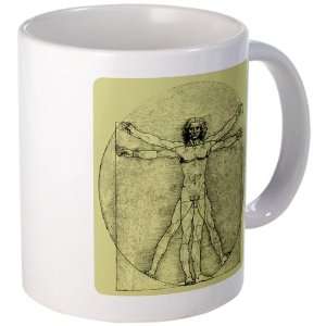  Mug (Coffee Drink Cup) Vitruvian Man by Da Vinci 