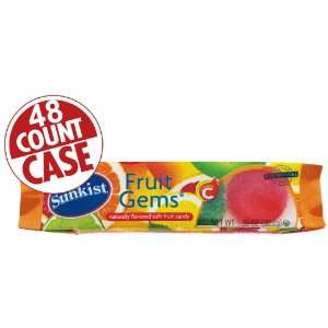 Sunkist Fruit Gems ? 4 Piece Bars   48 Count Case  Grocery 