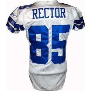 Jamaica Rector #85 Cowboys Game Issued White Jersey  (Tagged 2006 