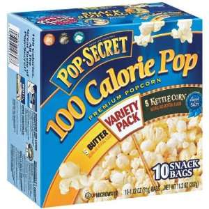   Popcorn 100 Calorie Pop Variety Pack 10   1.12 Oz Snack Bags   6 Pack