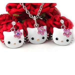  Kitty Cat Necklace Earring Set s42 