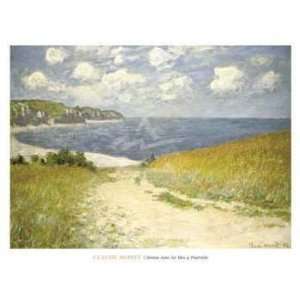   Monet   Chemin Dans Les Bles A Pourville, 1882 Canvas