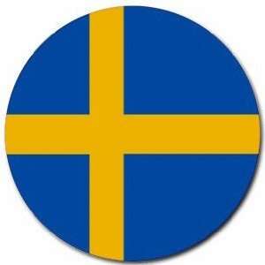  Sweden Flag Round Mouse Pad