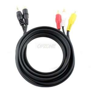  Topzone 12 feet S Video + 3.5mm Stereo Plug to 3RCA Audio 