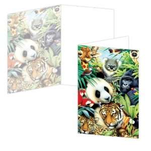  ECOeverywhere Animal Magic Boxed Card Set, 12 Cards and 