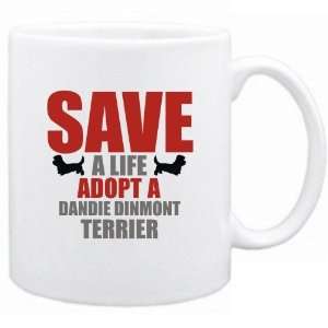  New  Save A Life , Adopt A Dandie Dinmont Terrier  Mug 