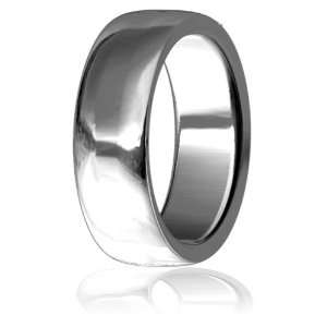  Plain Mens or Ladies Slight Dome Wedding Band, 11mm wide 