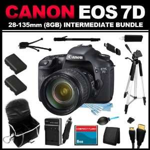  Canon EOS 7D 18 MP CMOS Digital SLR Camera 3 inch LCD with 28 135mm 
