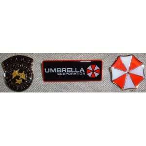  Resident Evil (Set of 3) Umbrella, Raccoon,Logo PIN SET 