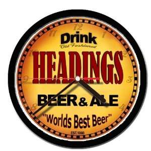  HEADINGS beer and ale cerveza wall clock 