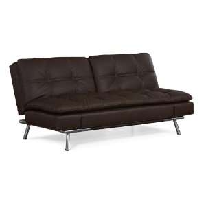  Dark Brown Sebu Matrix Double Cushion Sofa KBA167 Office 