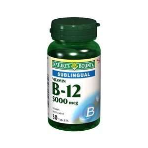   Vitamin B 12 5000MCG SBLG 1471 30Tablets
