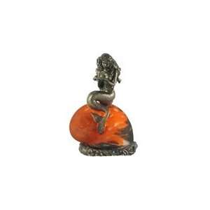    Mermaid on Orange Glass Shell Table Lamp 1645