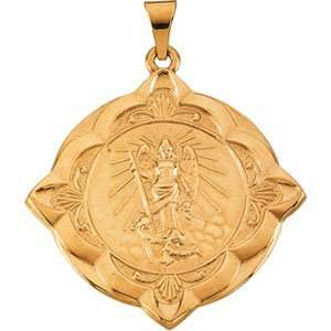  14K Yellow Gold 31.00X31.00 mm St.Raphael Medal CleverEve 