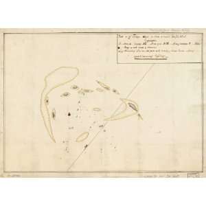  1700s map of Dry Tortugas, Florida