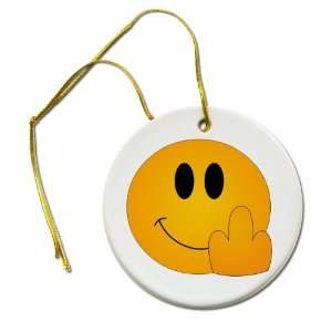  FUNNY FACE F You Smiley Finger Humor 2 7/8 inch Hanging 