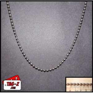  18 Inch Stainless Steel Ball Chain Necklace   4.8mm   Military Dog 