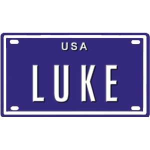 LUKE USA BIKE LICENSE PLATE. OVER 400 NAMES AVAILABLE. TYPE IN NAME 