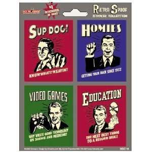  Retro Spoofs Homies Video Games Education Sticker Set 