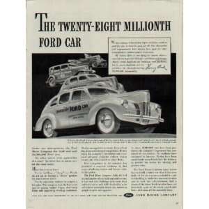    Eight Millionth Ford Car  1940 Ford Ad, A3247 