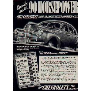  Chevrolet has it 90 HORSEPOWER  1941 Chevrolet Ad 