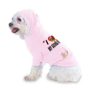  I Love my Guinea Pig Hooded (Hoody) T Shirt with pocket 