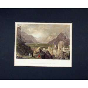    View Ruins Episcopal Palace Sion 1840 Hand Coloured