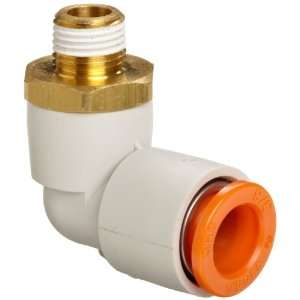 SMC KQ2L01 35S PBT Push To Connect Tube Fitting with Sealant, 90 