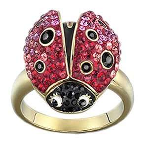  Swarovski Crystal Rosemarie Ladybug Ring M Jewelry