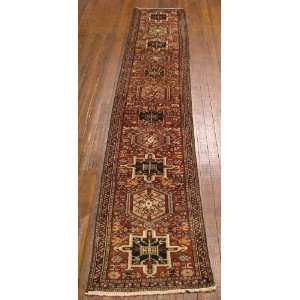  1x12 Hand Knotted Karajeh Persian Rug   127x111