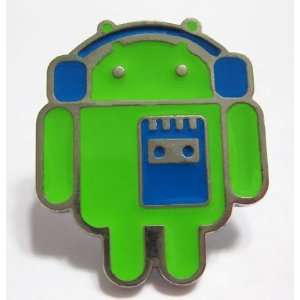 Mobile World Congress 2011 Google Android Pin Badge Android with Blue 