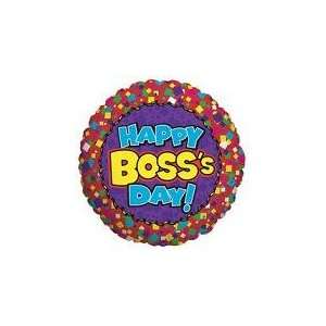  18 Happy Bosss Day Squares   Mylar Balloon Foil Health 