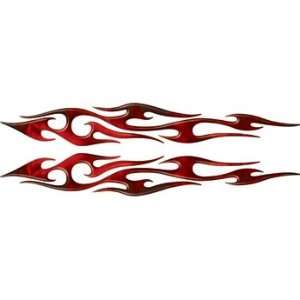  Full Color Reflective Tribal Fire Red Flame Decals 