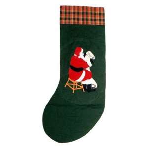  Santa By The Fireside, Stocking 8X 21